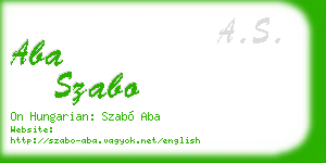aba szabo business card